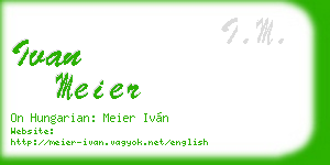 ivan meier business card